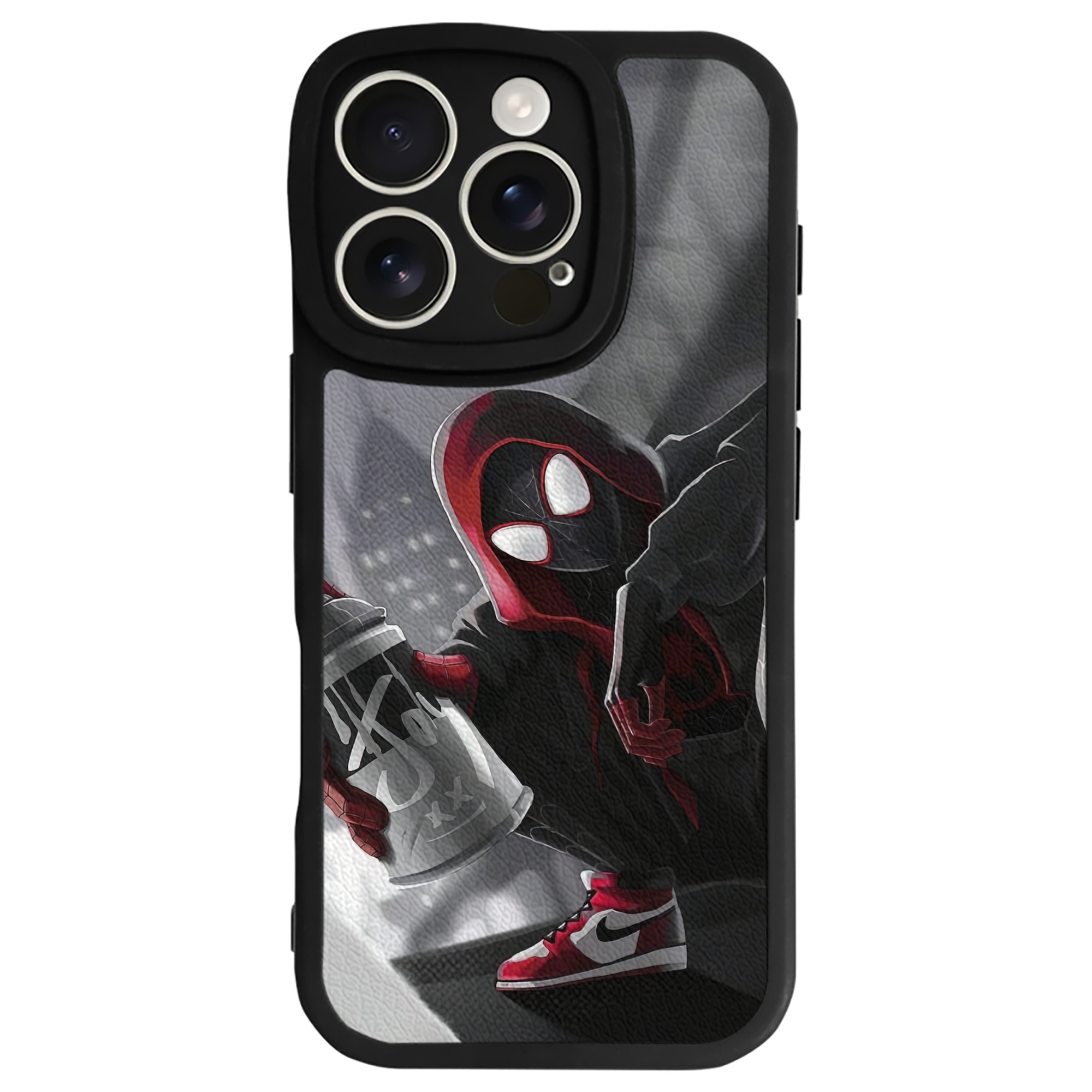Spider Man スパイダーマン 【iPhone 16シリーズ対応】シリコンスマホケース（レザー調） 材質：シリコン
